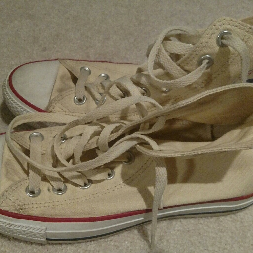 Converse high top off white